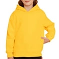 thumbnail image 3 of Hoodies for Boys Yellow Hooded Long Sleeve Pullover Hoodie Sweatshirt Fall Winter Clothes r Girls Clothes 13-14 Years Boys Girls Fashion, 3 of 8