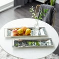 thumbnail image 2 of DecMode 25", 22"W White Stainless Steel Metal Tray, 2-Pieces, 2 of 7
