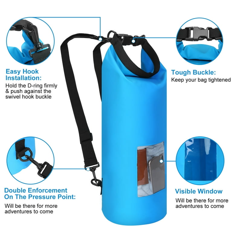 Waterproof Dry Bag, 10L Floating Dry Pouch Beach Bags for Kayaking Boating  Rafting, Yellow - Walmart.com