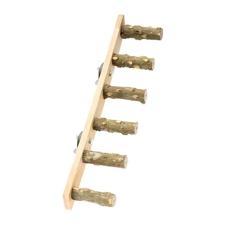 TOOYFUL Bird Wooden Ladder Bridge,Bird Cage Ladder,Solid Wood,Parrot Climbing Ladder,Bird Ladder Perch for Finch,Parakeets,Cockatiels 6 sections