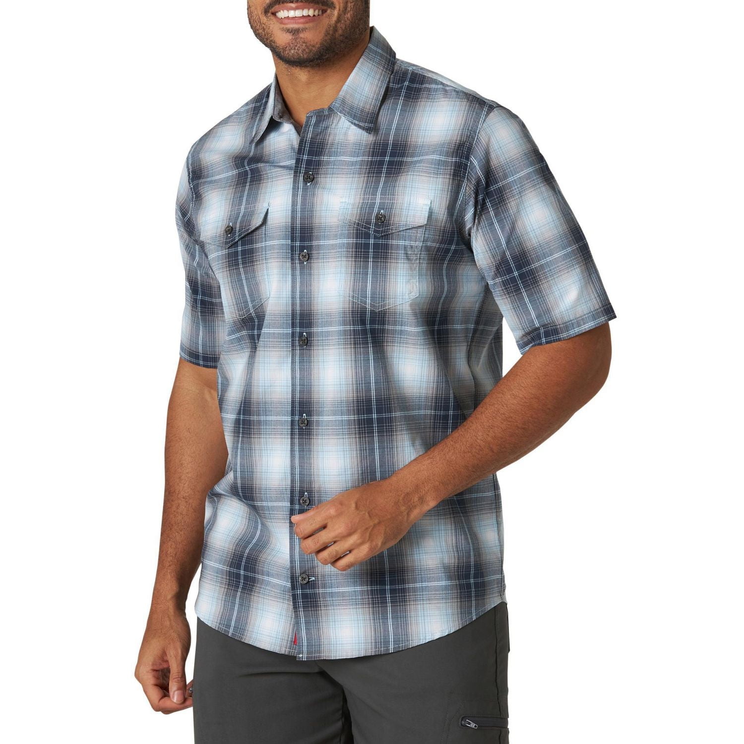 Wrangler Men's Short Sleeve Plaid Shirt