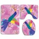 thumbnail image 1 of ABPHQTO Colibrí floral Juego de alfombras de baño de 3 piezas Alfombra de baño Alfombra de contorno y tapa de inodoro ABPHQTO  Cont-CHAPPLE-18146, 1 of 2