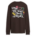 thumbnail image 2 of Uno - Play By Your Own Rules - Men's Long Sleeve Graphic T-Shirt, 2 of 4