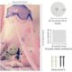 thumbnail image 4 of Children's mosquito net, butterfly canopy, 65x250x1000cm (purple), 4 of 5