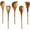 Pink, variant on Folkulture Wooden Spoons for Cooking Set for Kitchen, Non Stick Cookware Tools or Utensils, Set of 5 - 12 inches long, Acacia Wood, White