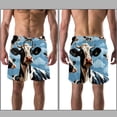 thumbnail image 3 of luoweisi Men's Beach Shorts Quick Dry Swim Trunks with Mesh Lining Cartoon Cow M, 3 of 5