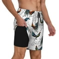 thumbnail image 6 of Lsque Mens Swim Trunks Cool Chicken Pattern - Bathing Suit Compression Liner - Beach Swim Shorts Swimwear - (S-3XL) - Stretch Quick Dry -Large, 6 of 8