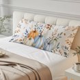 thumbnail image 5 of Blue White Pumpkins Fall Body Pillow Cover 20x54, Thanksgiving Eucalyptus Leaves Decorative Pillowcase with Zipper, Microfiber Pillow Protector, Soft Breathable Long Lumbar Pillowcases for Women, 5 of 9