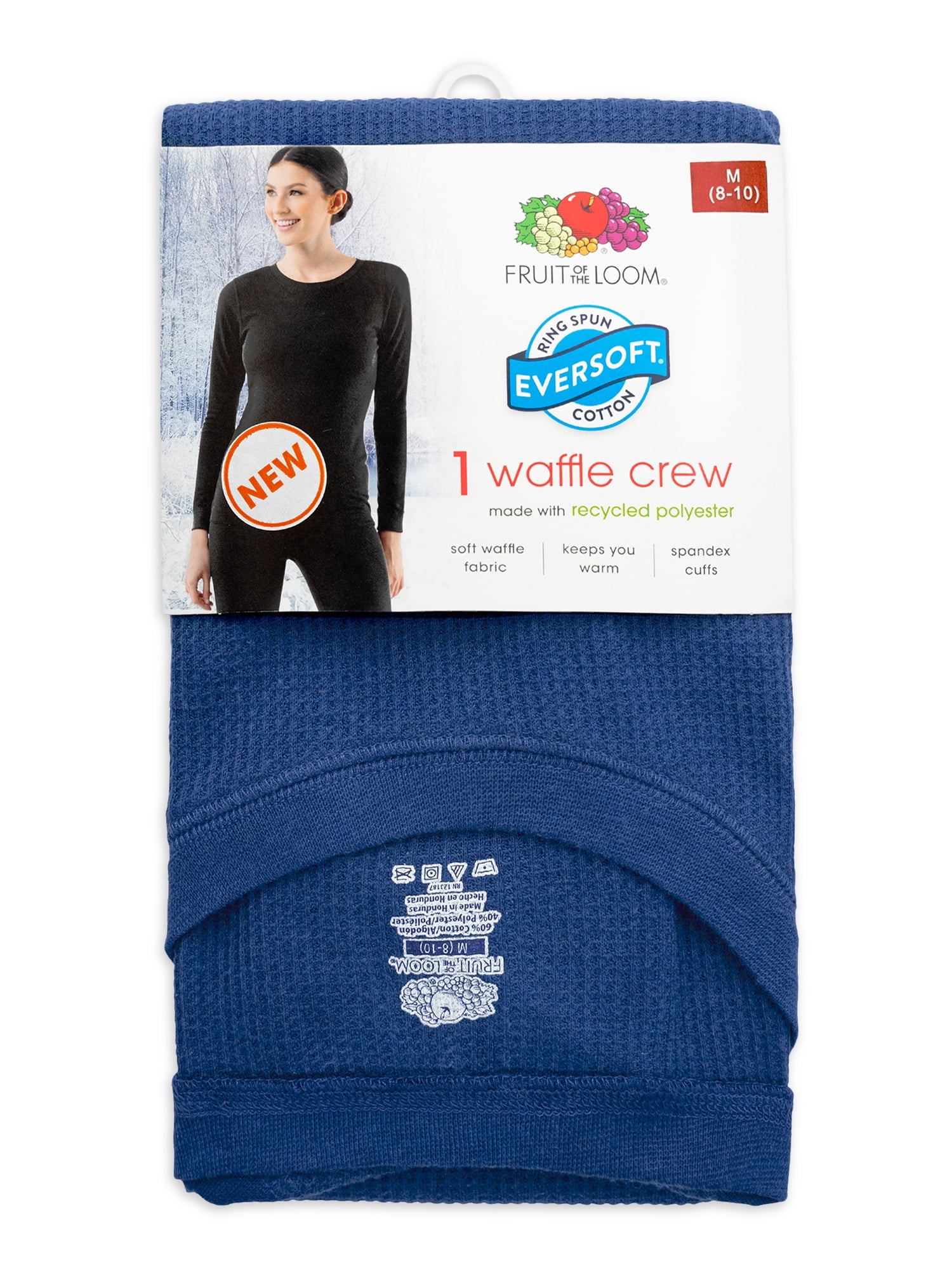 Fruit of the Loom Women's and Women's Plus Eversoft Waffle Thermal Top, 2-Pack