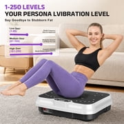 Evitormill Vibration Plate Exercise Machine Whole Body Workout Vibration Fitness Platform with LCD Display, White