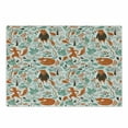 thumbnail image 1 of Fox Cutting Board, Funny Sleeping Fashion Fox Falling Autumn Leaves Graphic Garden, Decorative Tempered Glass Cutting and Serving Board, Small Size, Turquoise Orange Brown, by Ambesonne, 1 of 1