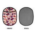 thumbnail image 2 of Pofeuu rock Skull record heart Print Silicone Pot Mat Mitten With Hanging Loop Heat Resistant Oven Mitts Non-Slip Bbq Baking Smoking Potholders, 2 of 7