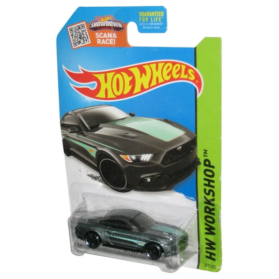 Hot Wheels HW Workshop (2013) Gray '15 Ford Mustang GT Toy Car 247/250 - (Card Wear)