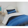 thumbnail image 4 of Ambesonne Dark Blue Quilted Bedspread Set 2 Pcs, Abstract Wavy Blurry, Twin Size, Pale Blue Dark Blue, 4 of 6