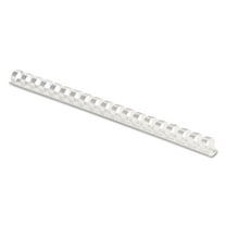 Fellowes Mfg Co. 52371 3/8 in. Diameter 55 Sheet Capacity Plastic Comb Bindings - White (100/Pack)