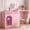 Pink, variant on May in Color Beige Extendable Vanity with LED Lights, Rotatable L‑Shaped Makeup Vanity Desk, 5 Drawers & Arched Glass Cabinet, Multi‑Purpose Desk for Working, Studying, Drawing, Sewing, Nail Care