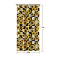 thumbnail image 5 of Sunflower and Checkerboard Black Modern Waterproof Shower Curtain Set with 12 Hooks, Washable Decorative Bathroom Shower Curtain, 5 of 6