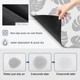 thumbnail image 3 of Gray Monstera Leaf Dish Drying Mats for Kitchen Counter, Tropical Botanical Minimalist Modern Absorbent Coffee Bar Mat with Non-slip Rubber Backed Quick Drying Dish Rack Pad 16"x24", 3 of 9