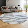 thumbnail image 6 of Addison Rugs Mayfield Premium Machine Washable Transitional Geometric Blue Round Rug, 8' x 8', 6 of 6