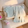 thumbnail image 4 of JUMEYU Toddler 2 Piece Outfits Girls Toddler Girls Clothes Short Sleeve T-Shirt + Leggings 2pcs Outfits Set 3T 4T (Light Green,3-4 Years), 4 of 7