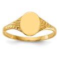 thumbnail image 1 of Bague Chevalière Ovale Enfant en Or Jaune 14K, 1 of 5