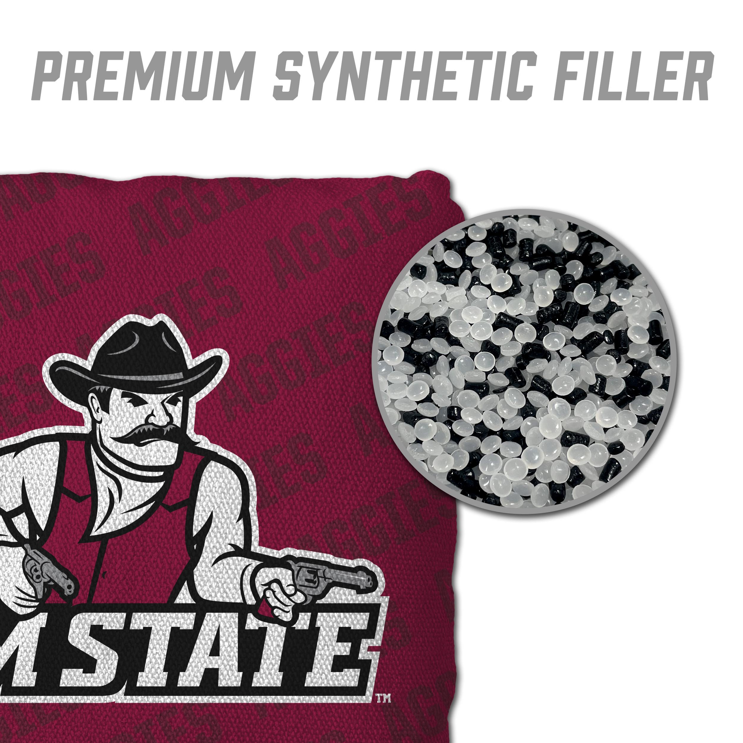 NCAA New Mexico St Cornhole Bags- 4PK- Maroon