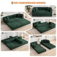thumbnail image 4 of Gaderth 78.8 Inch Convertible Sofa Bed, 5 In 1 Modular Corduroy Sleeper Sofa with Adjustable Armrests, No Assembly Futon Couch Floor Bed for Small Living Room, Guest Room, Apartment, 4 of 9
