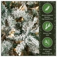 thumbnail image 6 of National Tree Company 7.5 ft Pre-Lit Flocked Acacia Full Artificial Christmas Tree, 450 Clear Lights, 1,009 Tips, Includes Stand, Green, 6 of 9