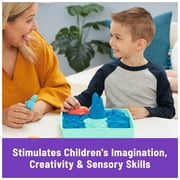 Kinetic Sand Sandbox Set with Blue Sand, Tools & Storage