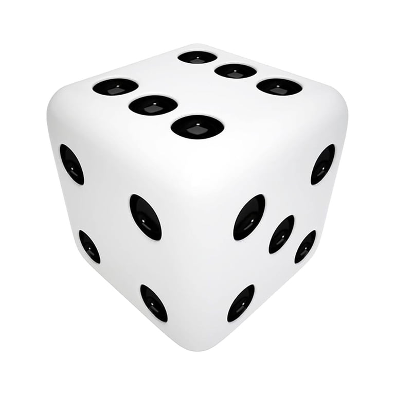 25-Piece 8mm Black & White Counting Cubes – Blank Dice For Tabletop Games, Math, Education