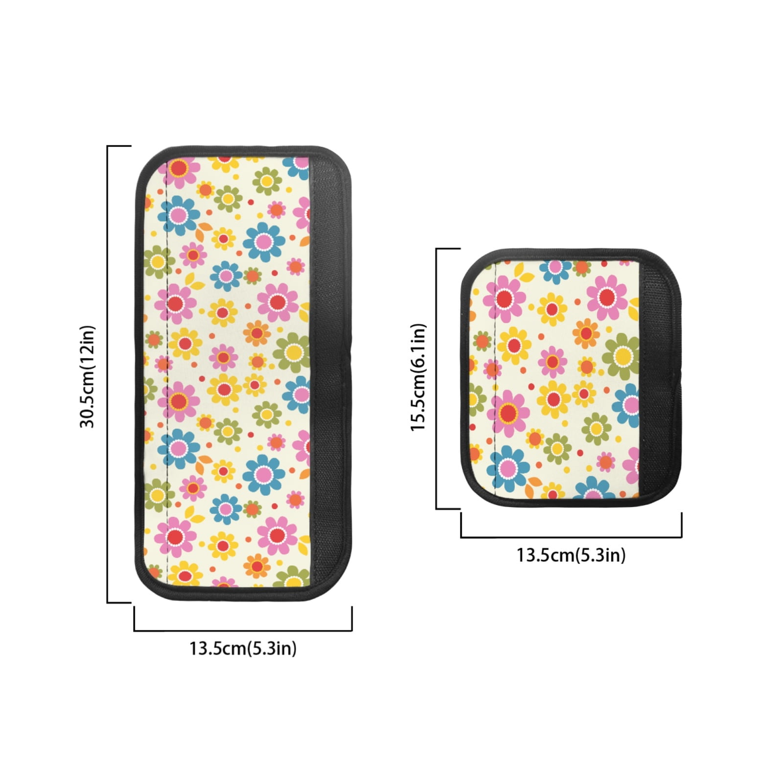 SEANATIVE Refrigerator Door Handle Covers Set of 6 Kitchen Electrical Appliance Decor Handles Universal for Fridge, Microwave, Oven, Kitchen Cabinet, Dish Washer, Colorful Hippie Flower