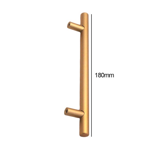 Tiradores De Puertas De Armarios Manija de barra en T Manijas de puerta de gabinete Euro para cocina/dormitorio/baño (oro 180 mm) Hugtrwg Para estrenar