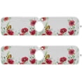 thumbnail image 2 of Coolnut 2 PCS Faucet Splash Catcher, Flower Red Poppy and Robin Bird Microfiber Cloth Kitchen Faucet Absorbent Mat Sink Splash Guard Faucet Mat Sink Water Absorbent Mat for Kitchen, 14"x5", 2 of 7