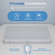 Wireless Bluetooth Wired Touchpad for Windows 10/11, 3 Connection Modes, Multi-Gesture, Compatible with PC Laptop Computer