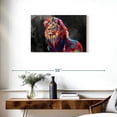 thumbnail image 3 of Elephant Stock Lion's Pride Abstract Color Wall Art - Horizontal Canvas Wall Art - Living Room Wall Decor - Animal Canvas - Black And Gray Decor - 30" x 20", 3 of 8