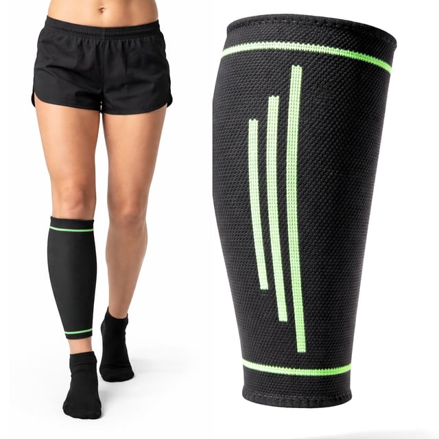 Soporte Elástico para Pantorrilla – Manga de Compresión Unisex para Dolor, Calambres o Inflamación | Deportiva y de Uso Diario | Tallas S a XL | Azul, Rojo o Verde