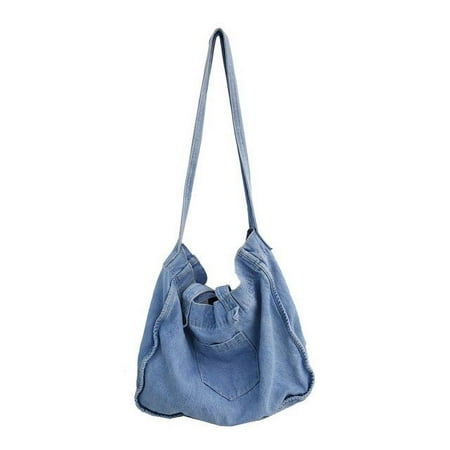 PuliPuqi New Casual Jeans Bags Woman Shoulder Crossbody Bag High Quality Denim Women Handbag Large Capacity Ladies Handbag Mini Bag