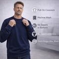 thumbnail image 6 of BILLIONHATS 24 Pack Mens Adult Crewneck Fleece Lined Pullover Sweatshirt Bulk, Navy Color, Wholesale Multipack Donation for Homeless (Large), 6 of 6