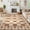 Brown, variant on Modern Runner Rug for Hallway 2x6 Checkered Easy Jute Rug with Non-Slip Backing, Stain-Resistant Kitchen Runner, Washable Geometric Indoor Outdoor Rug for Laundry Entryway, Black