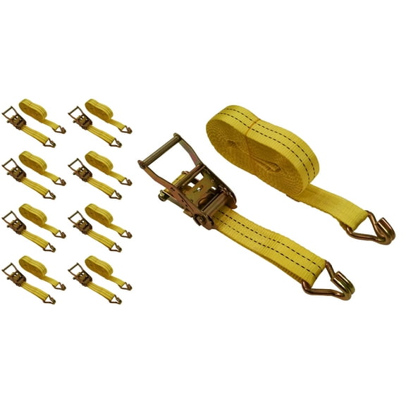 1.5"x27' Ratchet Straps 4000 Lbs 8 Pack