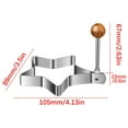 thumbnail image 2 of Kyusrd Anneau en Acier Inoxydable 2 Pcs Anneau de Cuisson en Acier Inoxydable 316 Outil de Friture Antiadhésif, 2 of 3