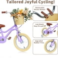 thumbnail image 6 of ICEELF Kids Bike Girls Bike 14 Inch for 5-14 Years Old Kids with Training Wheels, Retro Toddler Bike for Girls, Kids Bicycle with Basket, Girls Bicycle, 6 of 7