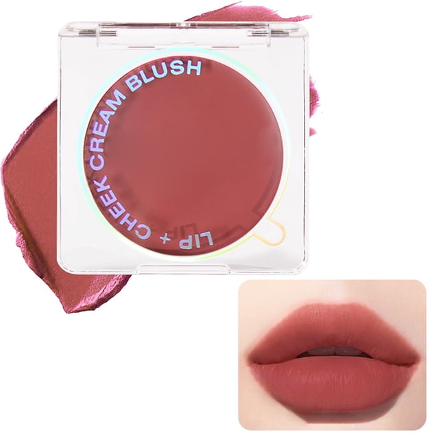 Makeup Cheek ,2 In 1 Cheek + Lip Color High Pigmented Formula Multi Use Blushes, Color Lipstick