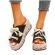 thumbnail image 4 of Zapatillas de verano con cordones para mujer, sandalias informales para mujer, zapatillas tejidas a juego de Color con tacón inclinado Wmkox8yii  ytu7176, 4 of 6