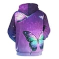 thumbnail image 3 of Dreamy Purple Butterfly Pattern (90)-1 Men's Women New Sweatshirt Hoodie Men's Plus Size Sweatshirt Hooded Sweatshirt 3d Printed Street Men's Cloth, 3 of 6