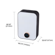 Rotating Waterless Essential Oil Diffuser, 150ml, 1700 sq ft Coverage, Black and White