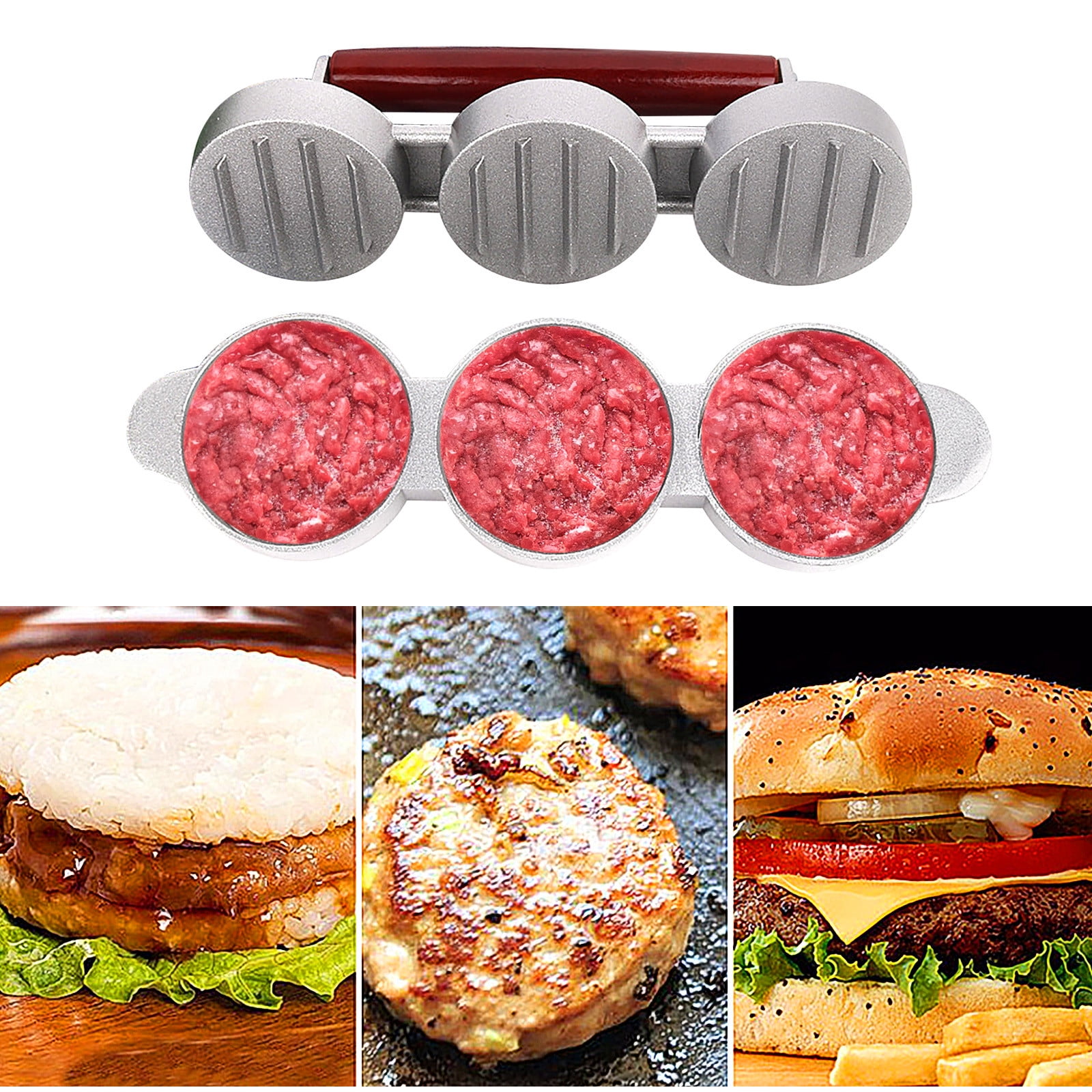 Presse à Hamburger 3 En 1 Anti-adhésive - Presse à Hamburger