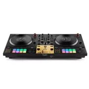 Hercules DJ DJControl Inpulse T7 Premium Edition 2-Channel Motorized DJ Controller With Premium Fader Module and Travel Bag - Gold