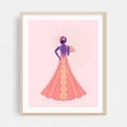 thumbnail image 2 of Art Deco sunset peacock dress - Illustration Art Deco Vintage Fashion Geometric Modern Art Pattern Retro Unframed Wall Art Print 30 x 40 inches, 2 of 13