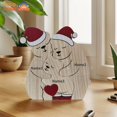 thumbnail image 4 of Rompecabezas de oso familiar, decoración de Navidad y Año Nuevo, regalo con nombre personalizado, regalo cálido para niños y madres, decoración navideña de madera artística, 4 of 4